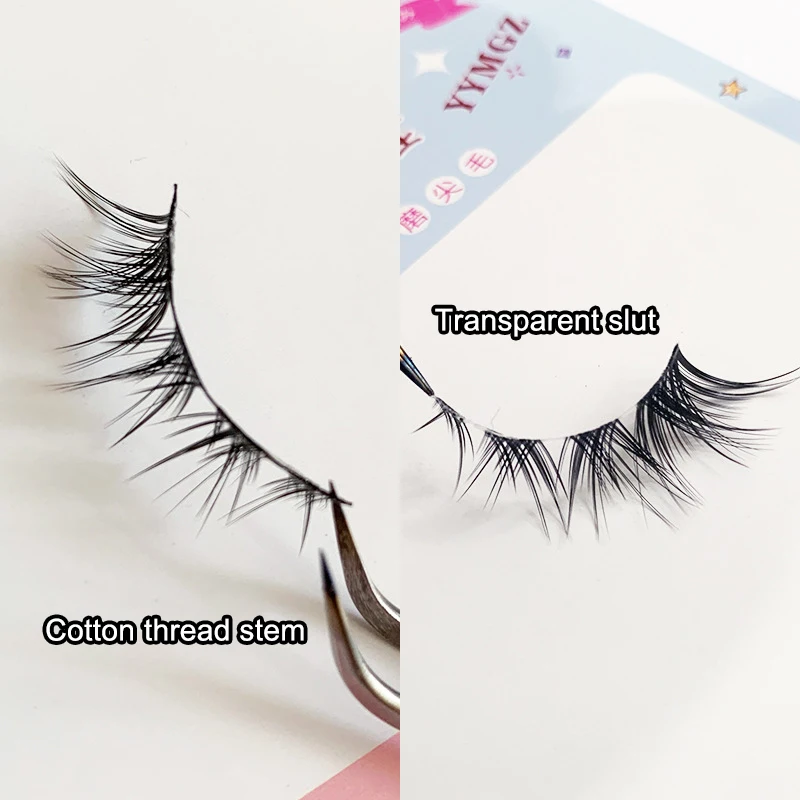 5 Par Sztucznych Rzęs Anime Rzęsy Mały Diabełek Rzęsy Naturalny Makijaż Dzienny Manga Rzęsy DIY Transparentne Paski Rzęs