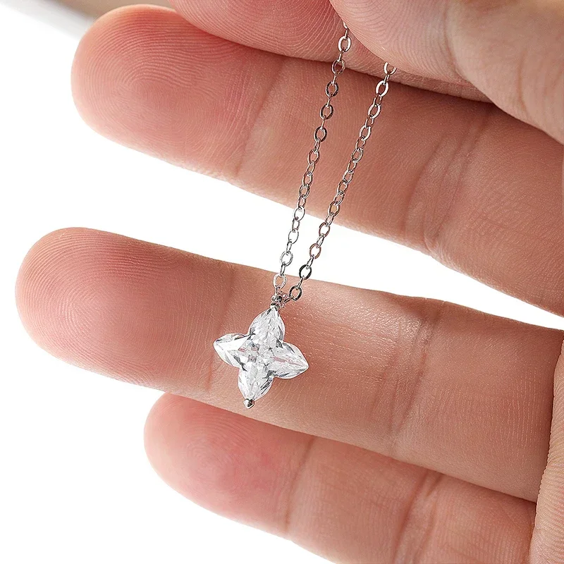 NASIA Certified 1CT 3CT Moissanite Necklace for Women Sparkling Lab Diamond Pendant Pure S925 Silver Chain Jewelry 2026