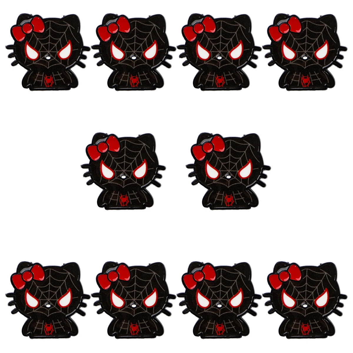 10 Uds. Pin esmaltado de Anime, insignia de gato bonito en mochila, alfileres de solapa, broches de cosas geniales para chaquetas, accesorios de Cosplay