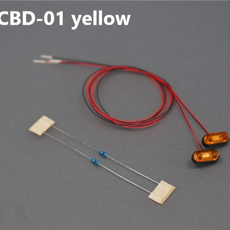 1 Pair LED 3V Width Light Warning Light Side Light for Tamiya 1/14 RC Truck for SCANIA R620 for MAN for ACTROS 3363 Car