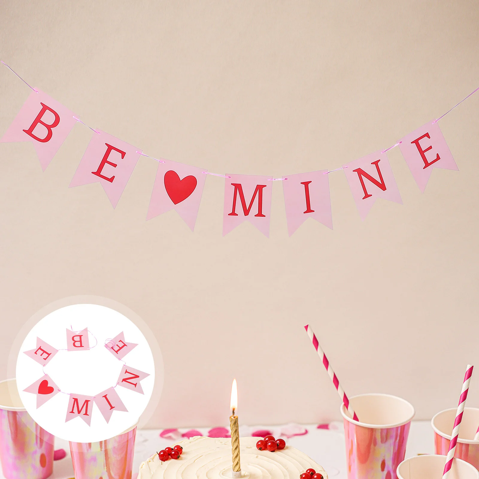 Be Mine Banner Heart Banner Valentines Day Party Supplies Rustic Wedding Bunting Garland Decorations For Romantic Celebrations A