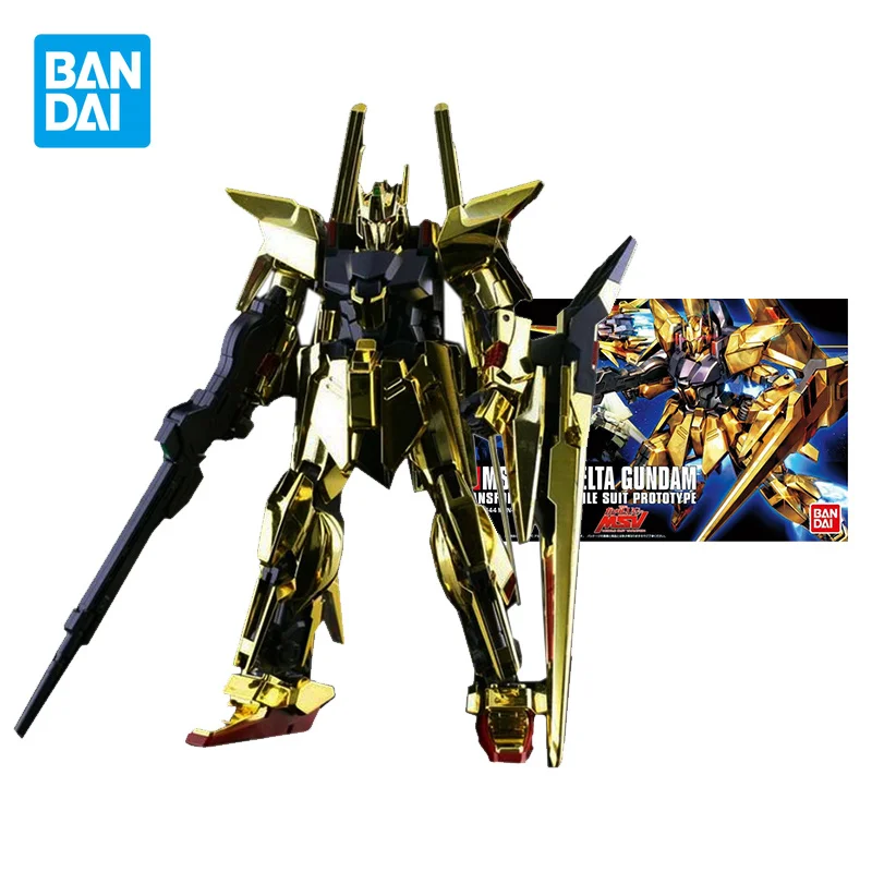 

Bandai Kids Assembled Toys Robot Model HGUC 1/144 Msn-001 Delta Gundam Titanium Finish Anime Action Figures Toys Christmas Gifts