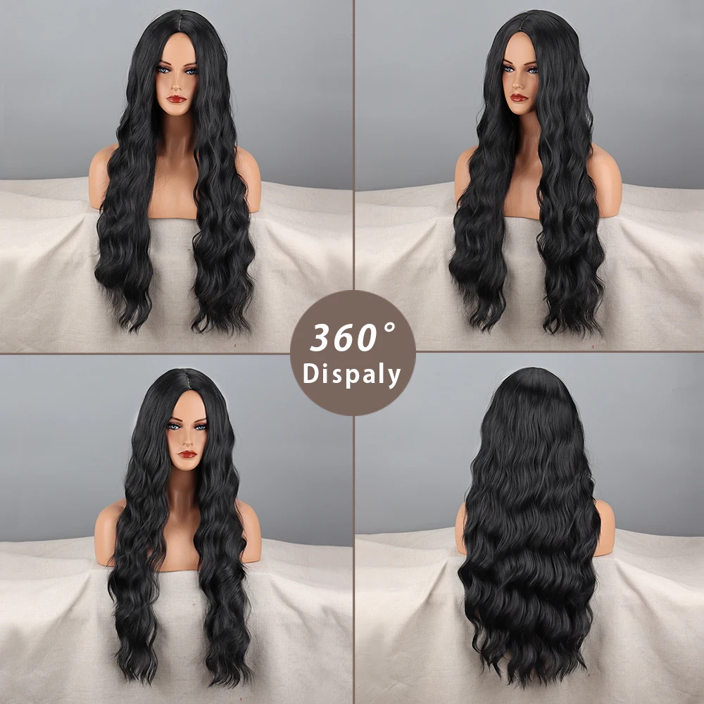 Synthetic High Heat Resistant Material Water Wavy Curly Highlights Suitable For Everyday Cosplay Wear