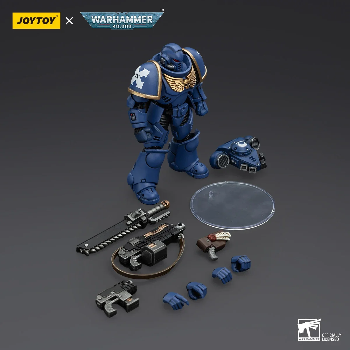 Joytoy warhammer 40k motocicleta fuzileiros espaciais ultramarines outriders irmão catonus figura de ação catonus modelo brinquedo bonecas