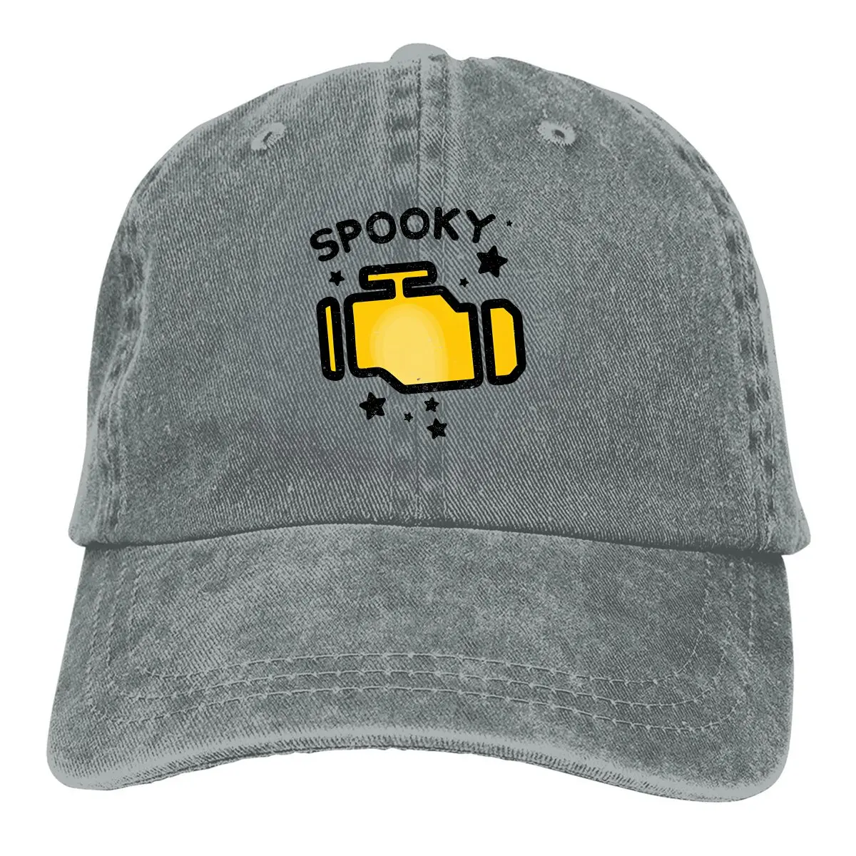 Spooky Baseball Caps Peaked Cap Check Engine Light Sun Shade Hats for Men Women