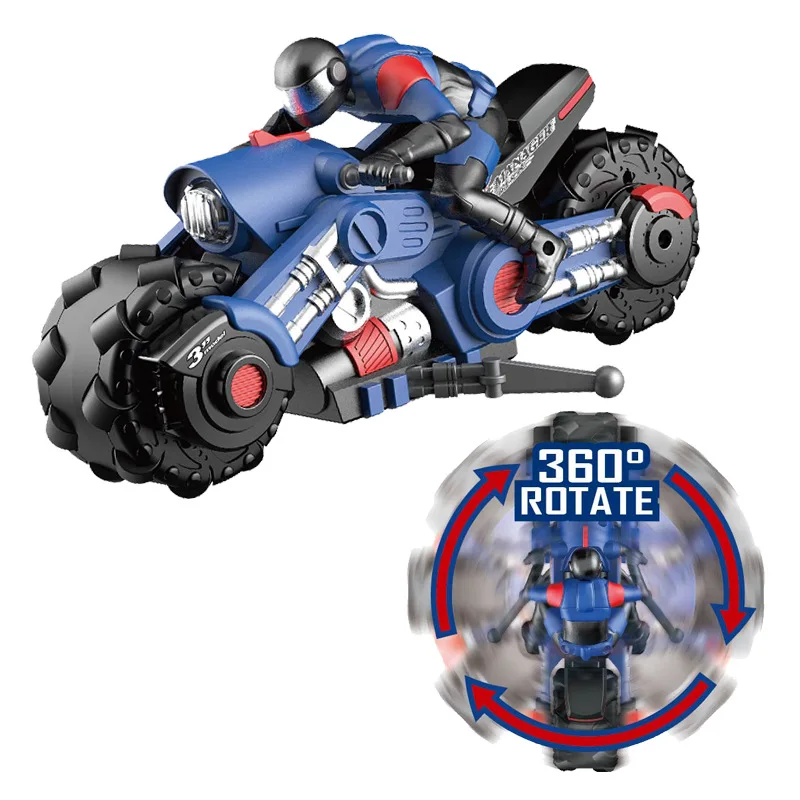 Moto de course électrique télécommandée pour garçons, véhicule de dérive Spin, jouets de véhicule RC, cascadeur, 2.4g, 1:10