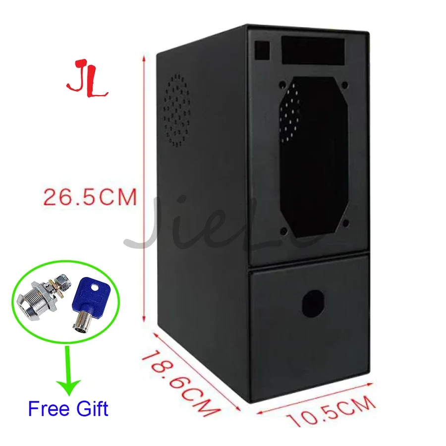 Metal Empty Box for Time Control Board, Coin Acceptor, Coin-operated Washing Arcade Vending Machine, Beach Shower, etc.