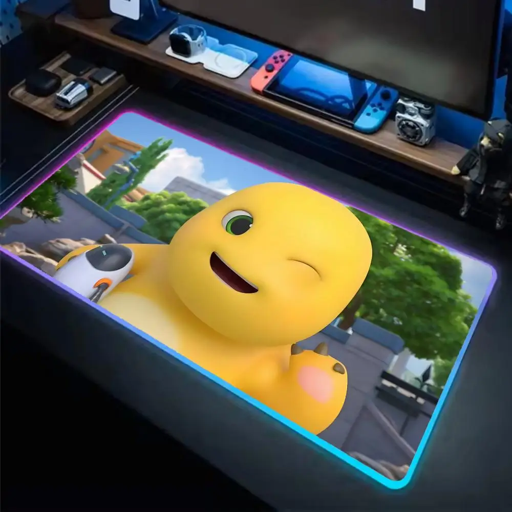 

Nailong Mouse Pad Anime Gaming Mouse Pad LED Table Pads Backlit Rubber Desktop XXL RGB Desk Mats