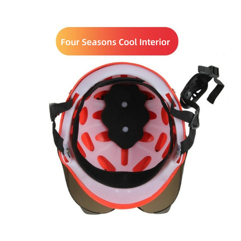 Motorcycle Helmet Electric Scooter Helmet Breathable Outdoor Sport Hard Hat Cycling With Safety Reflective Warning Patch New