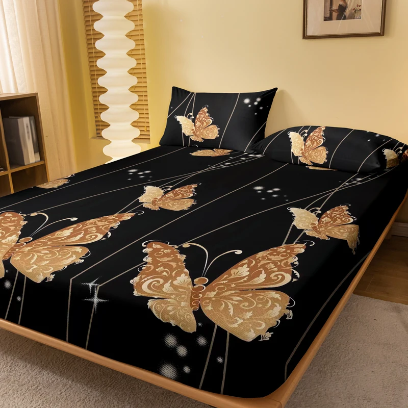 1 Piece of Kingdee Opera Score Pattern Frosted Bedsheet, Bedroom Printed Bedspread, Bedding (Excluding Pillowcases)