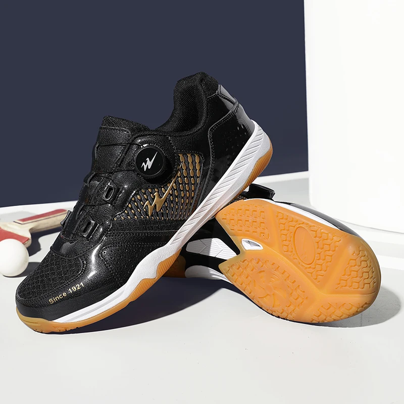 

New Professional Table Tennis Shoes Breathable Badminton Shoes Quick-Lace Tennis Shoes Comfortable Training Shoes