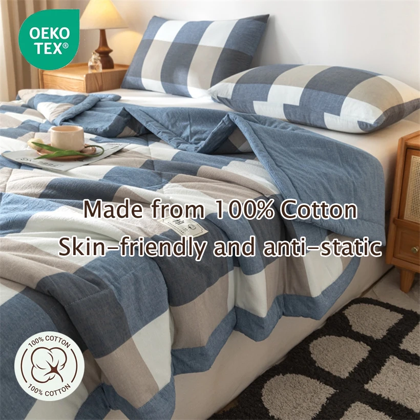 الصيف 100% القطن رقيقة لحاف المعزي لينة تكييف الهواء كل موسم لحاف/لحاف/بطانية خفيفة الوزن غطاء السرير الفراش الناعم