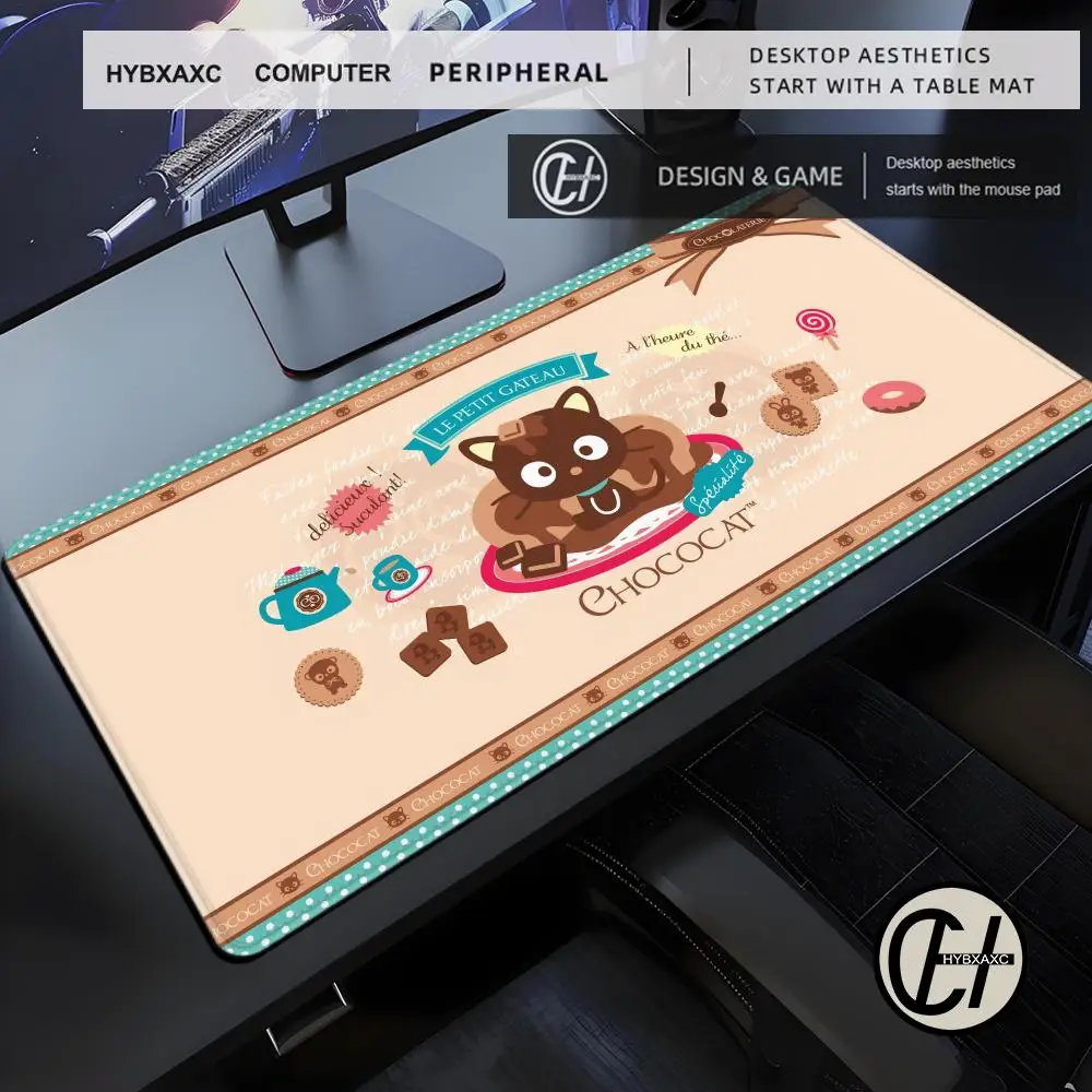 Cute Chococat Mouse Pad Large Gaming Accessories Mouse Mat Keyboard Mat Desk Pad XXL Computer Mousepad PC Gamer Laptop Mausepad