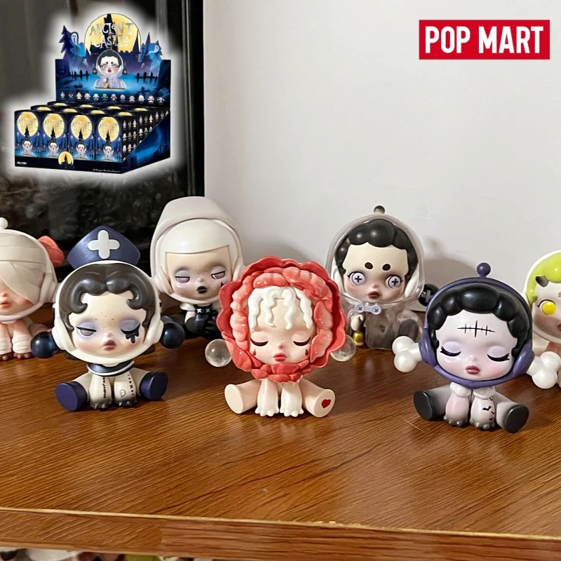 Offizielle POP MART Skullpanda Ancient Castle Serie Blind Box Kunst-Sammelfigur Desktop-Dekoration Premium-Geschenk für Fans Auf Lager