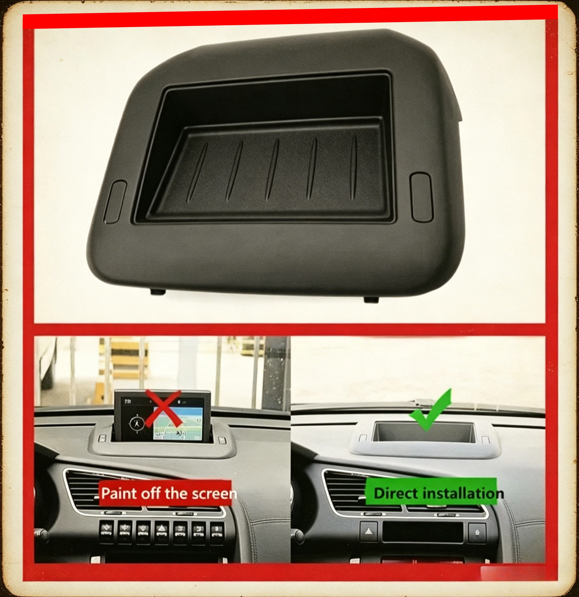 

High Quality 8231YQ 8231VR For Peugeot 3008 5008 Dashboard Sundries Box Center Console Storage Box Navigation Frame Middle Cover