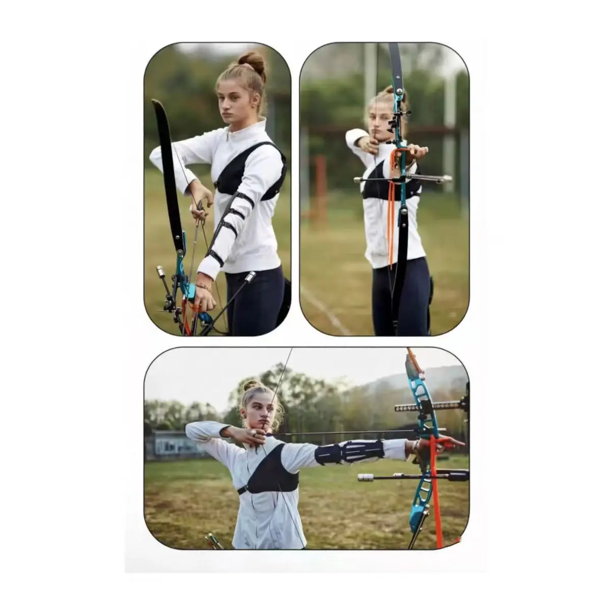 1pc Portable Archery Pull Trainer with Elastic Bands - for resistance Training Device for Home, Gym & Outdoor Use -Grip Handle gallery 2