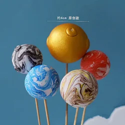 Planet Astronaut Theme Birthday Cake Decoration Planetary Clay Cake Toppers Kids Happy Outer Space Birthday Party Decorations