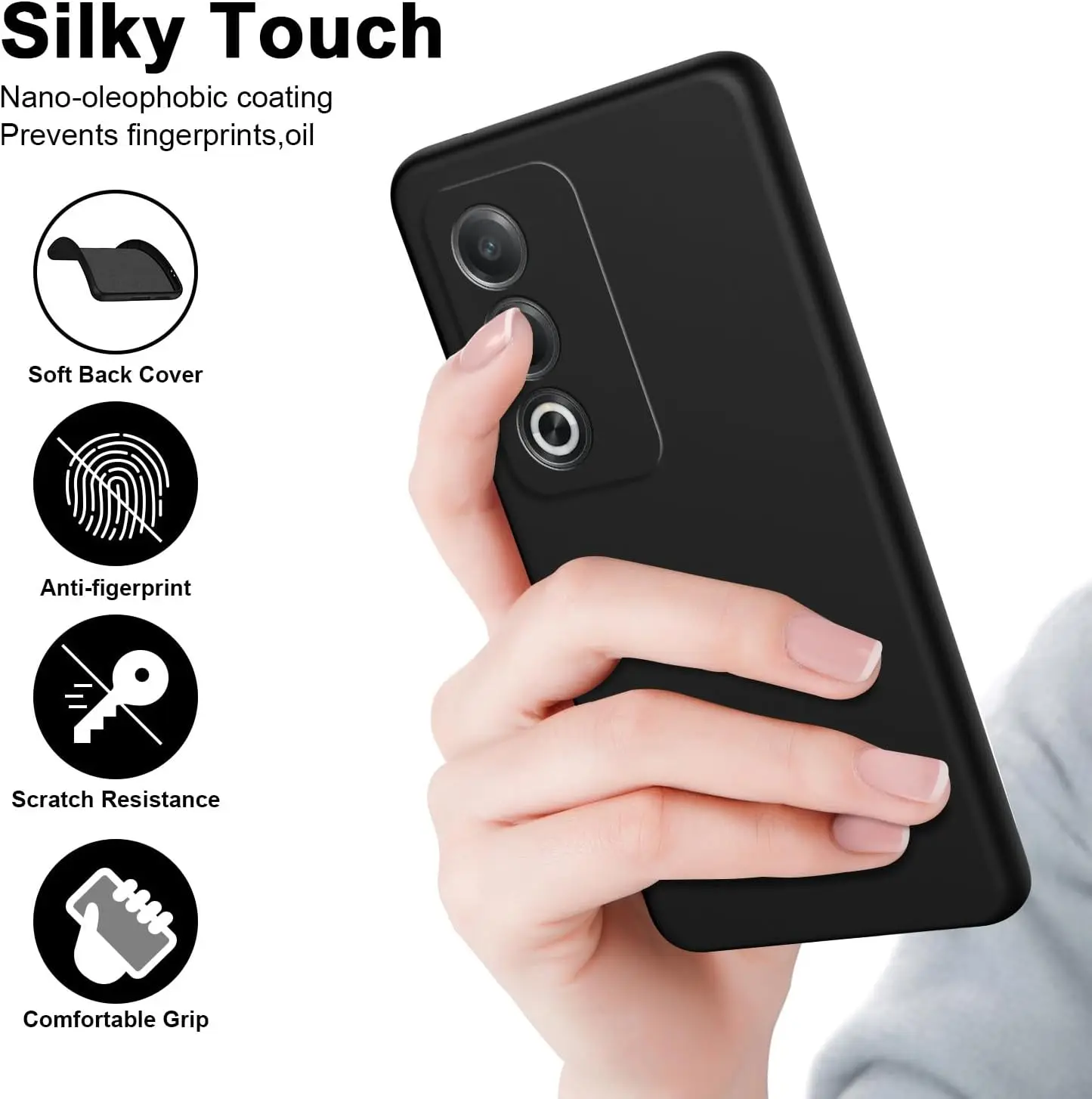 Flexible Liquid Silicone Case For OPPO A40 A60 A80 A3 Pro 5G A79 A18 A38 A58 A78 A98 4G Protective Cover Fundas Coque Shell Capa