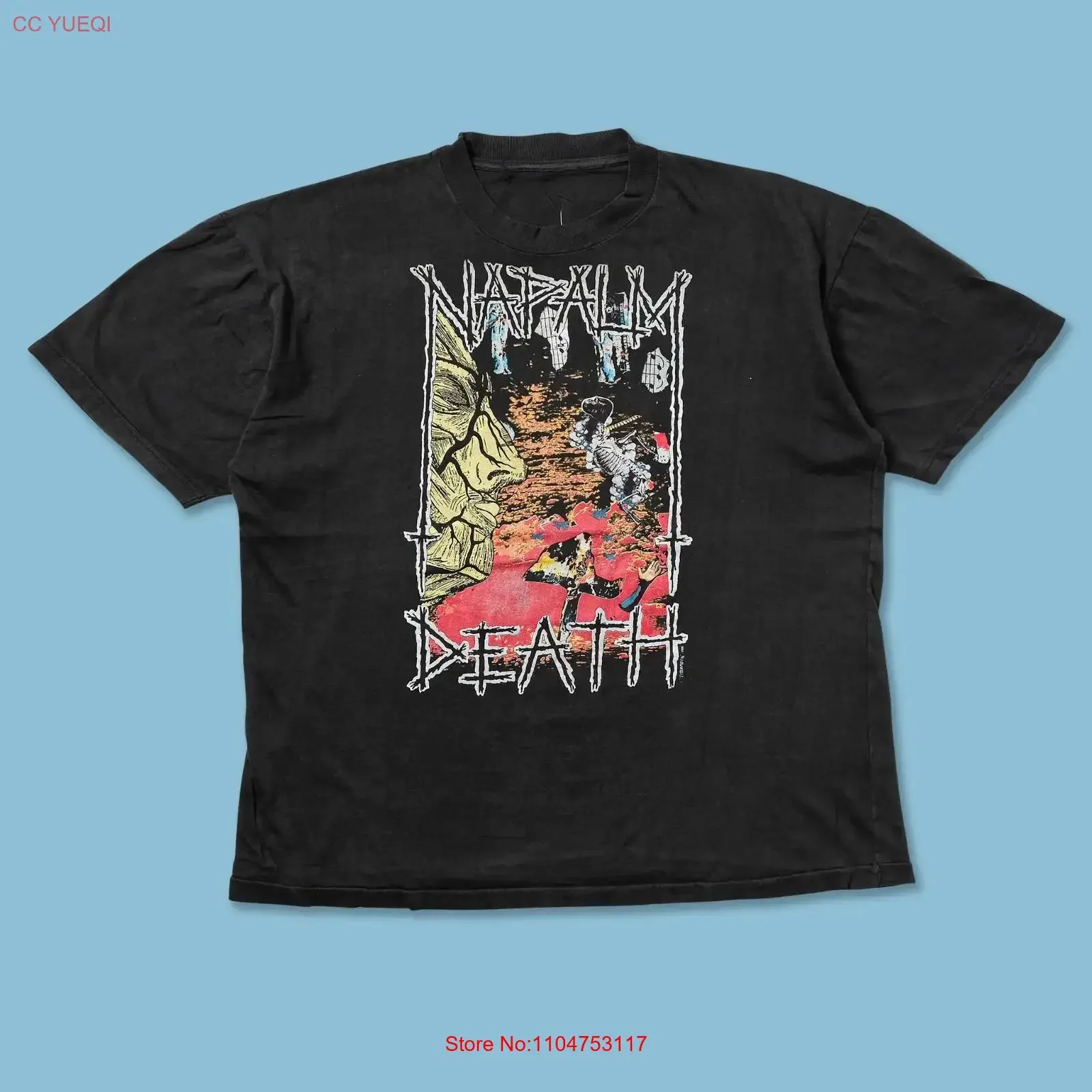 1990 Napalm Death Harmony Corruption T Shirt Vintage NZ019 vintage Washed Stretched graphic Comfortable fashion Soft