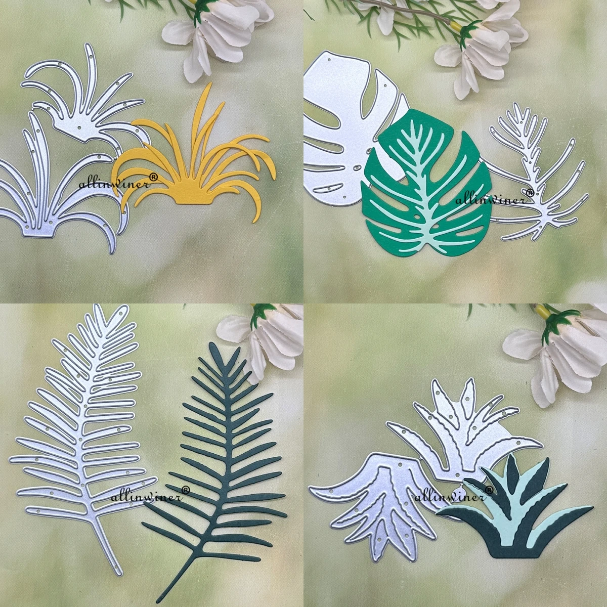 

Металлические вырубные формы-трафареты для декоративной вырезки в виде цветочных листьев для скрапбукинга, тиснения и рукоделия