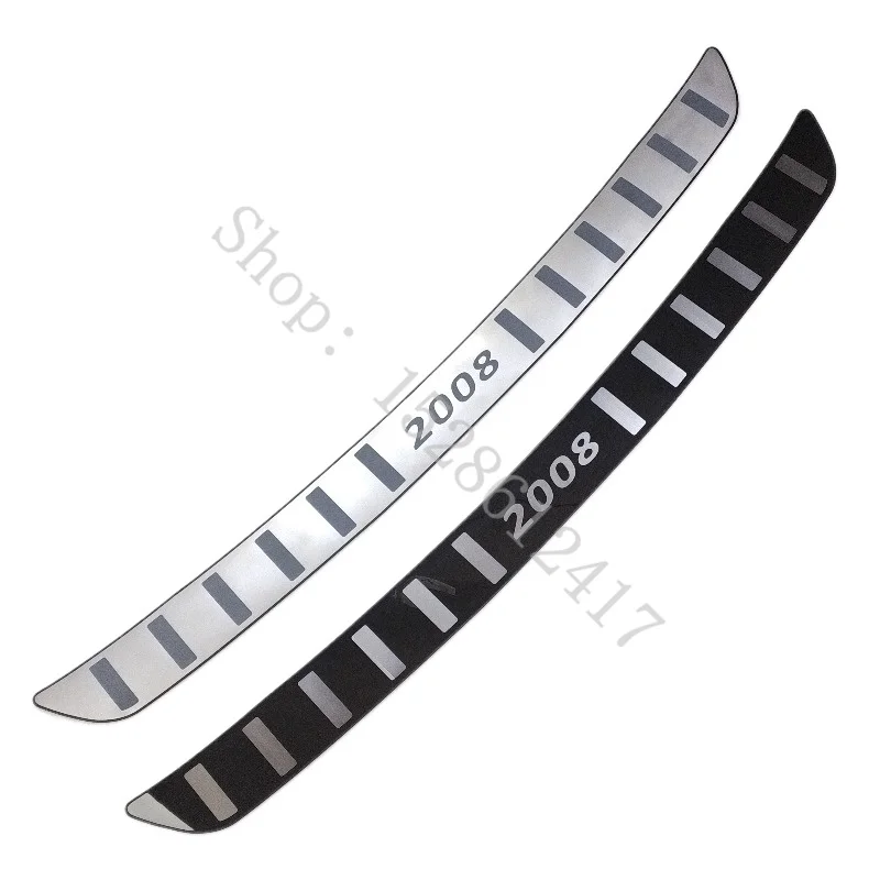 For Peugeot 2008 2014 2015 2016~2019 Rear Door Bumper Protector sill plate Protector Sill Rear boot guard Trim car Accessories