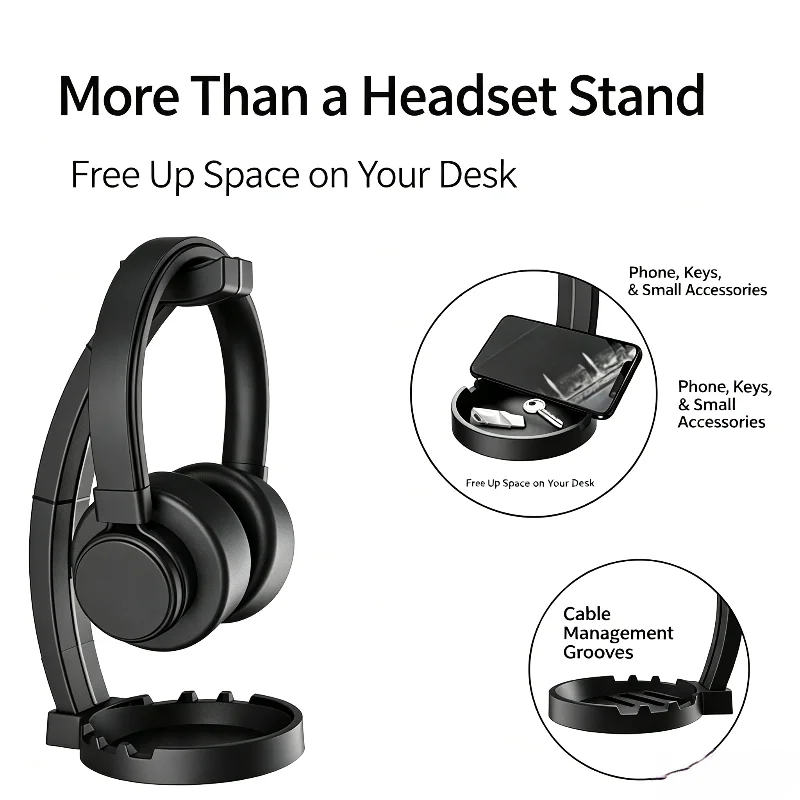 헤드폰 거치대, 수납 트레이 포함, 데스크탑용 헤드셋  - Headphone Parts 리뷰 및 가격