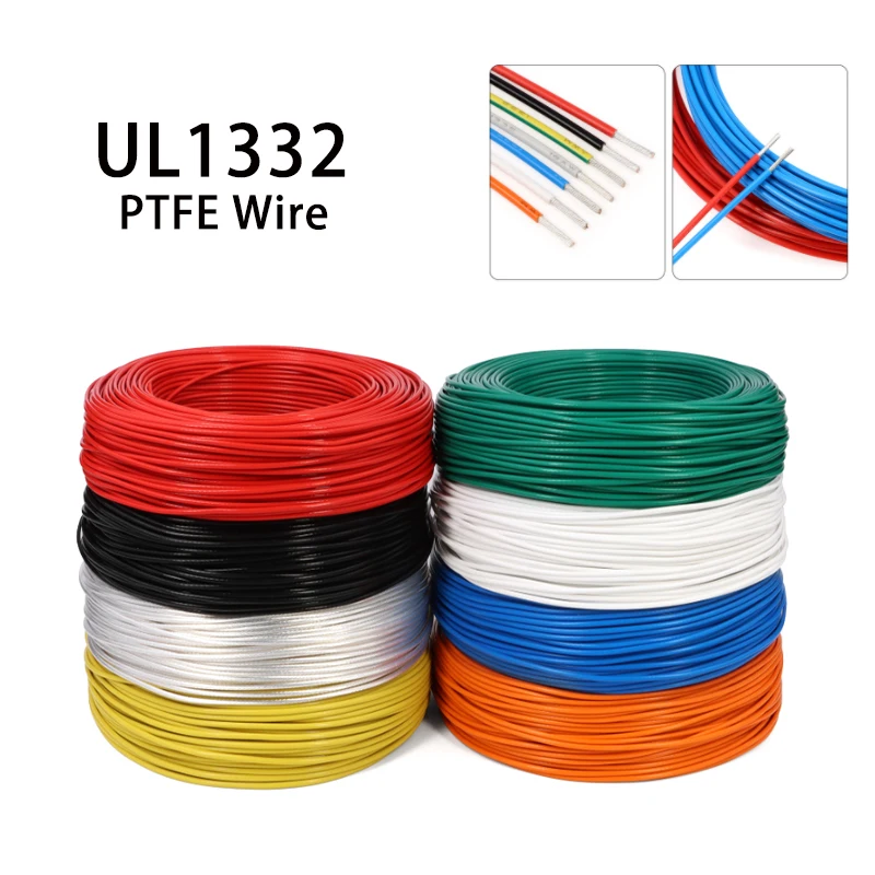 

5/10 м UL1332 провод из ПТФЭ FEP с пластиковой изоляцией 30/28/26/24/22/20/18/16/14/13/12/11/10AWG высокотемпературный электрический кабель