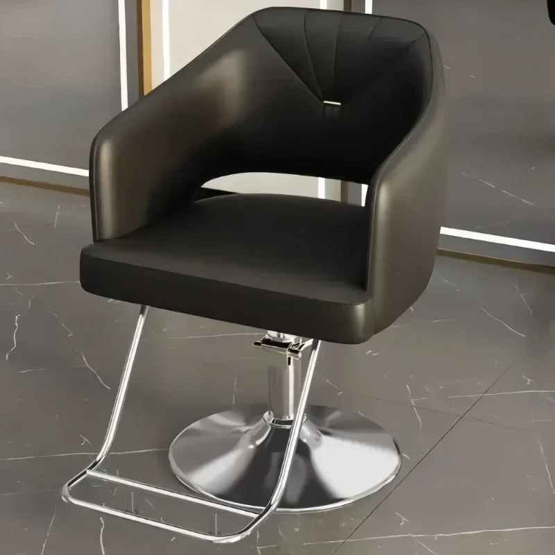 

Liftable Stainless Steel Haircutting Chair Net Red Simple Barber Shop Hair Salon Special Barbershop Meble Commercial Furniture