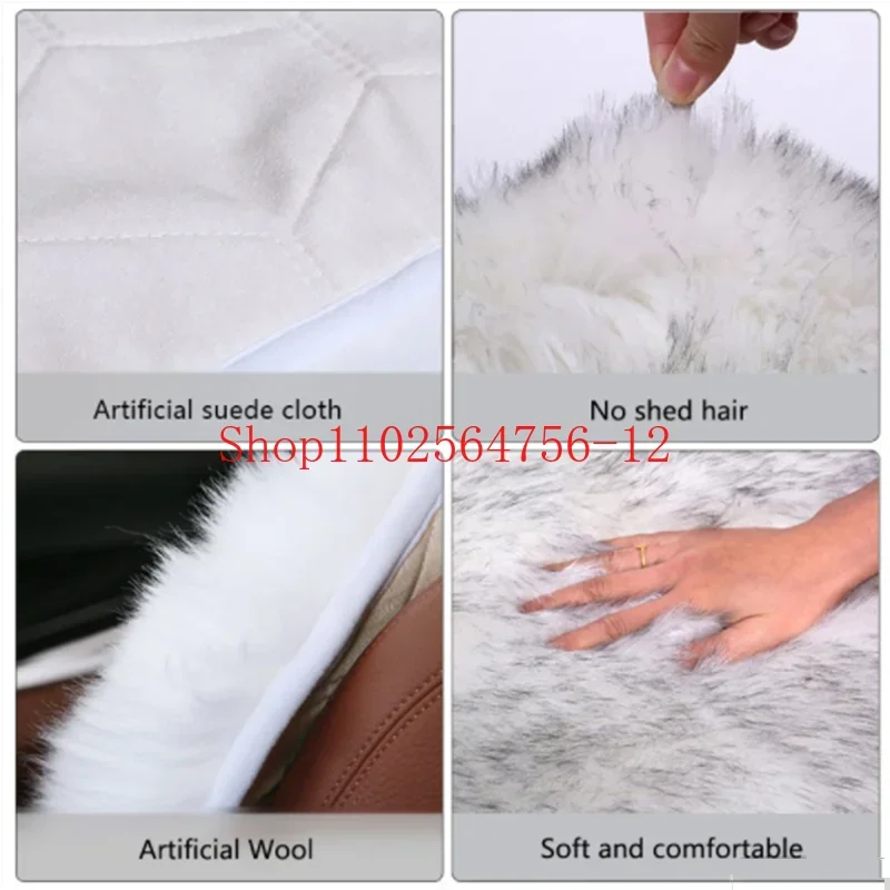 Warm Car Rear Seat Cover Cushion Plush Car Long Hair Front Seat Cushion Suitable for Toyota Volkswagen BMW Ford Mazde