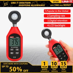 UNI-T UT383 Light Meter 200,000 LUX Digital Luxmeter Luminance Lux Fc Test Max Min Illuminometers Photometer