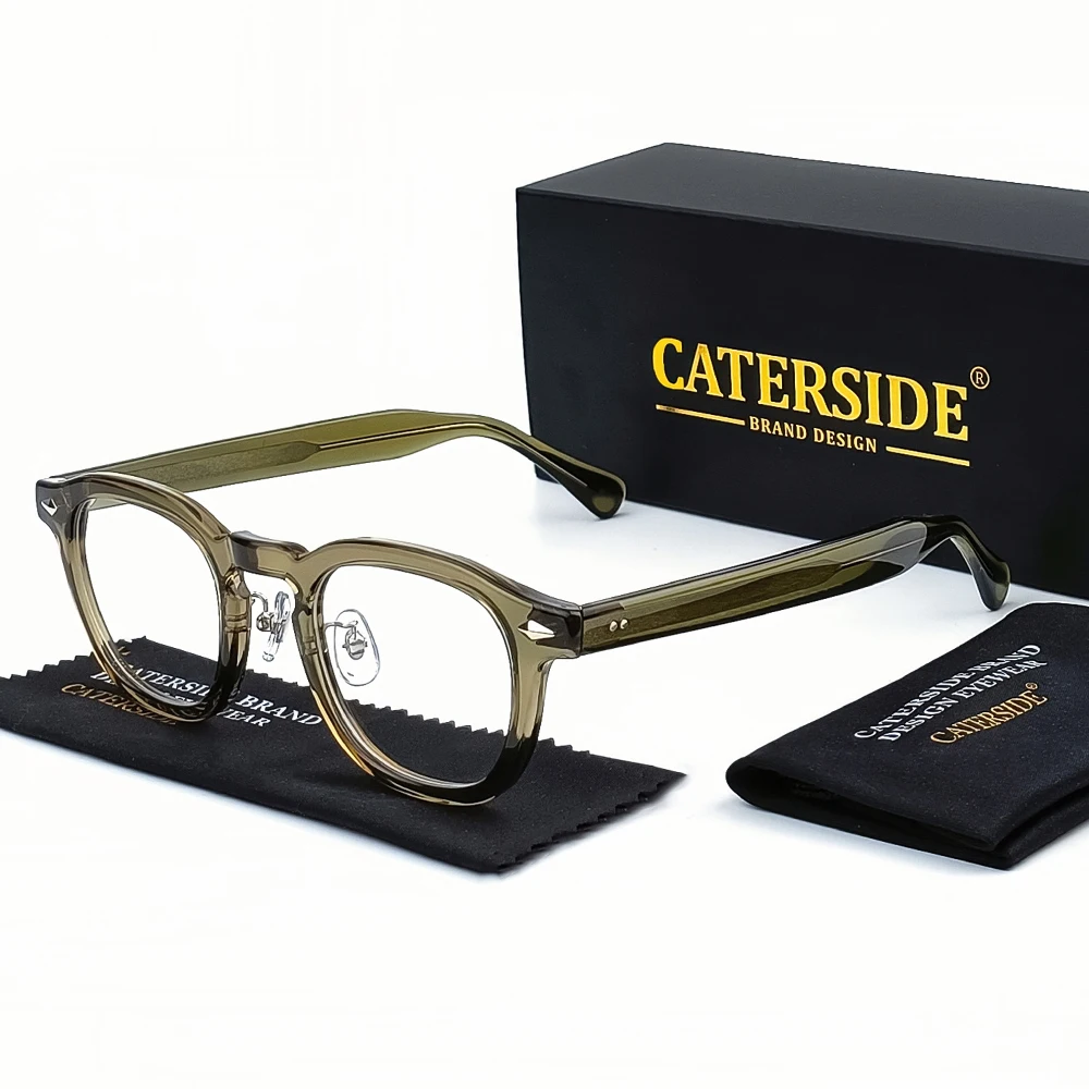 

CATERSIDE Retro Oval TR90 Eyeglass Frames Men Core Insert Temple Brand Design Women Plain Glasses High Quality Optical