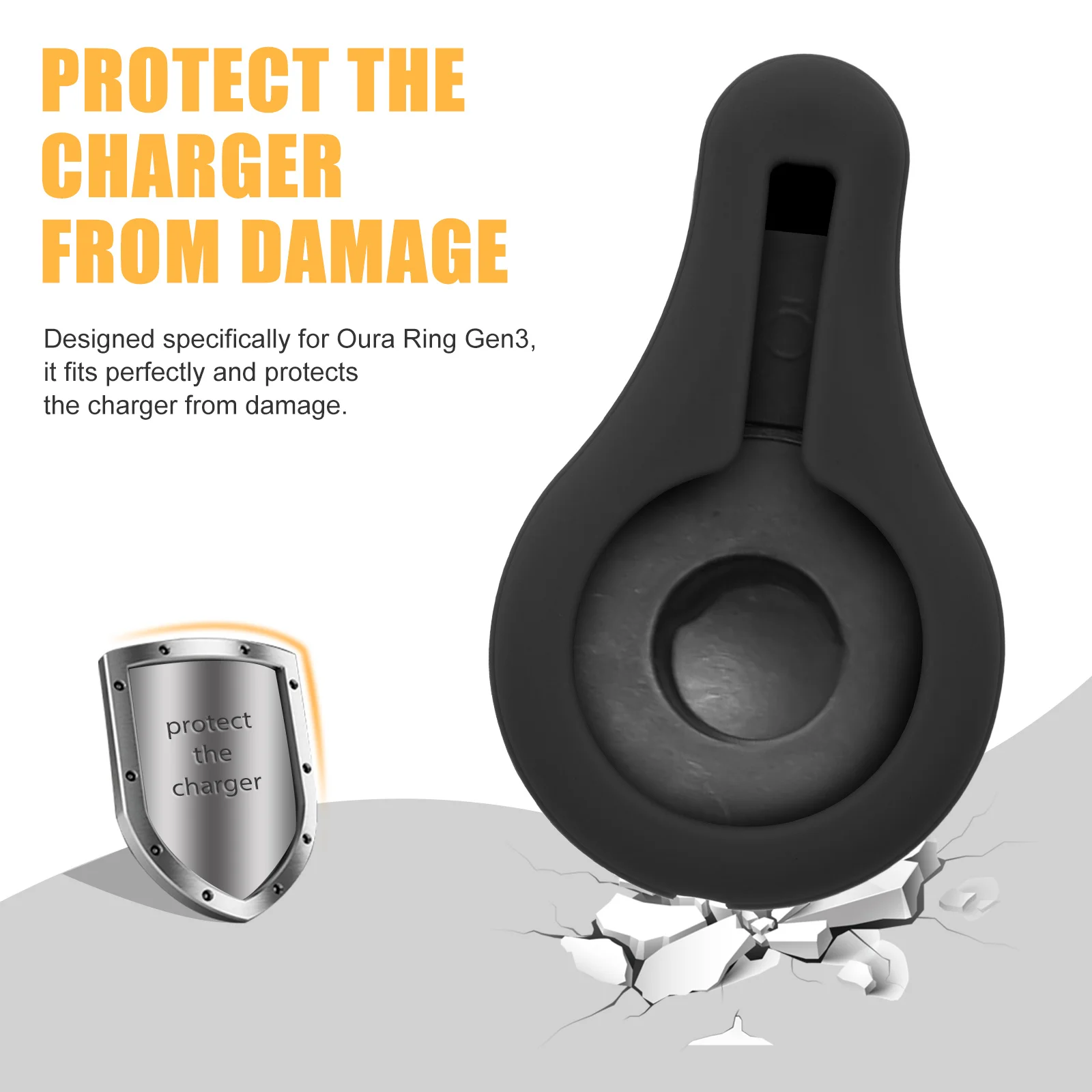 

Protective Cover Compatible with Oura Ring Silicone Sleeve Dustproof Wear Resistant Compact Design for Travel