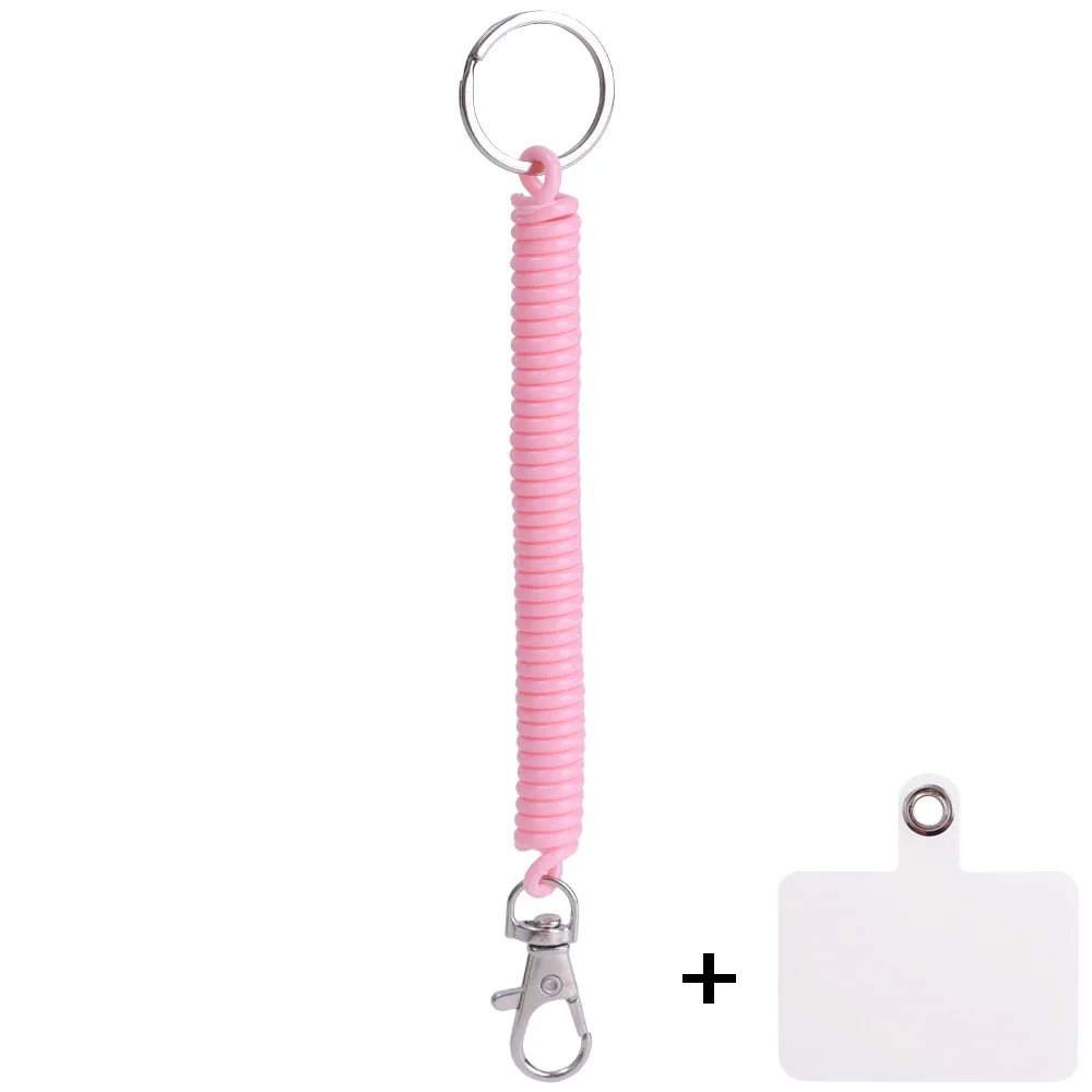 Retractable Coil Spring Keychain Phone Lanyard