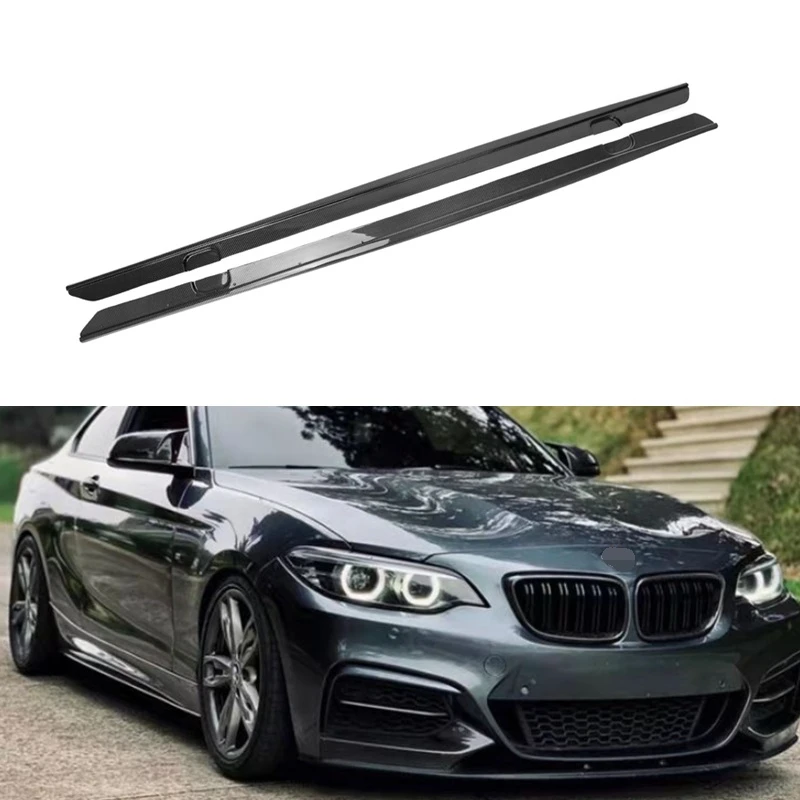 MP Style Carbon Fiber Side Bumper Extension Skirt for BMW F22 Coupe F23 Convertible 218 220 235 240 2014-2019