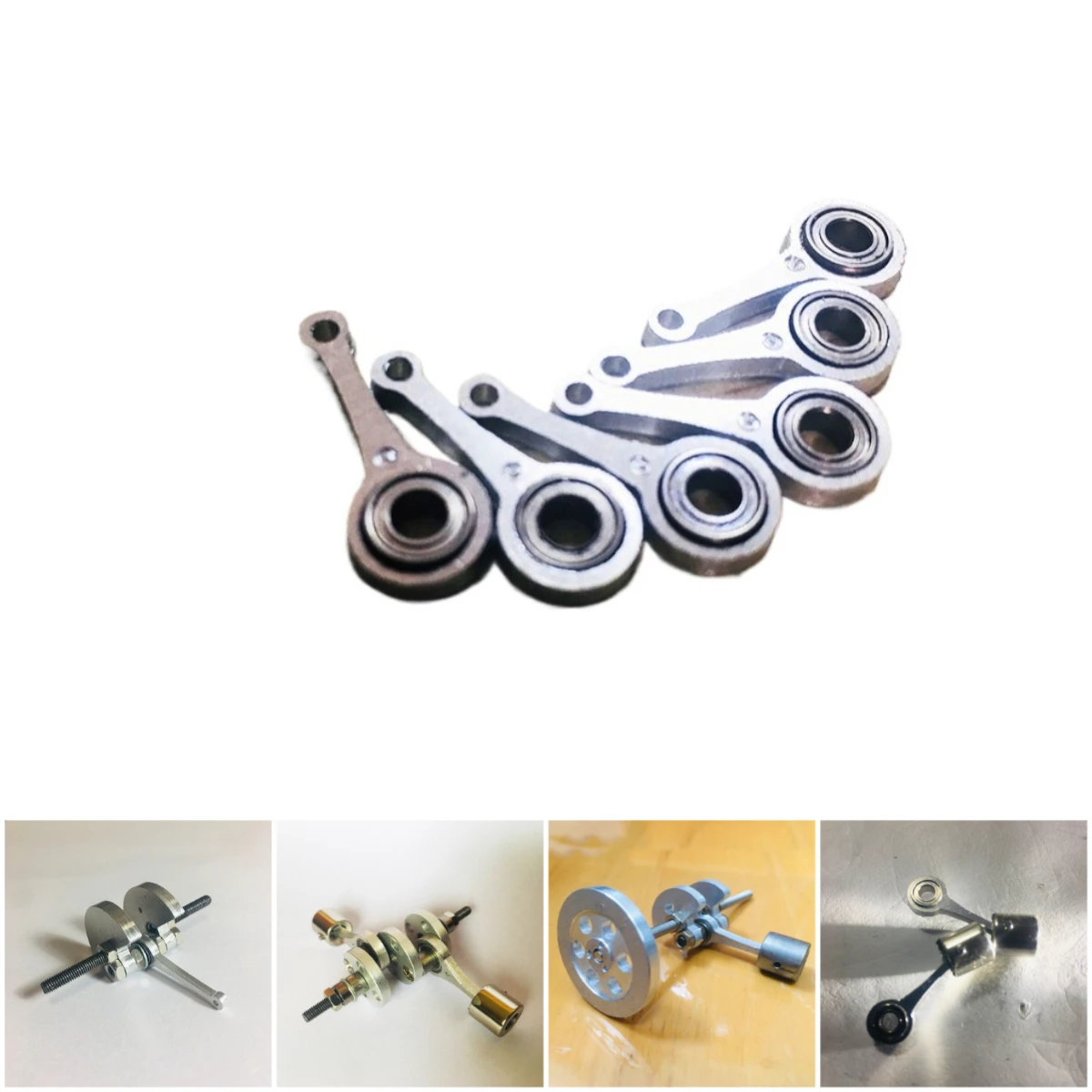 

M6 M10 Bearing Housing Connecting Rod Engine Model Rocker Arm Connecting Rod for Single Cylinder V6 Engines Bearing Accessories