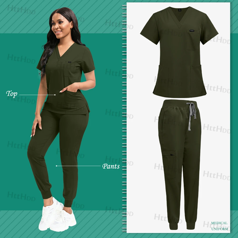 Frauen medizinische Jogger Anzug Pflege Arbeits kleidung Veterinär Zahn peeling Arbeits uniformen Mode neue Krankens ch western Arbeits kleidung Herren Peelings – Detail 11