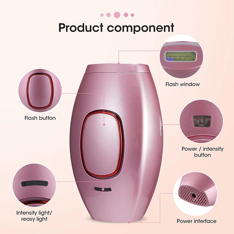 IPL laser Hair Remover Hair Cutting Machine Straighteners Vibration Shaver Facial Hair Laser Epilator Women's Shaver Care Gift view 6