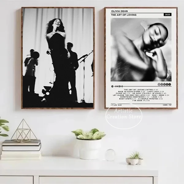 O-Olivia Dean The Art of Loving Music Tracklist Lyrics Aesthetic Poster Canvas Painting Wall Art Pictures Home Bedroom Decor