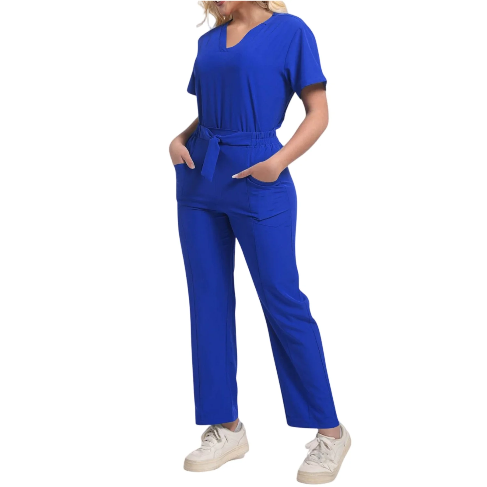 ชุดยูนิฟอร์มแพทย์ พยาบาล ชุดผ่าตัด สำหรับสุภาพสตรี ชุดทำงานร้านเสริมสวย ชุดคลินิก เสื้อและกางเกง ชุดพยาบาลสปา