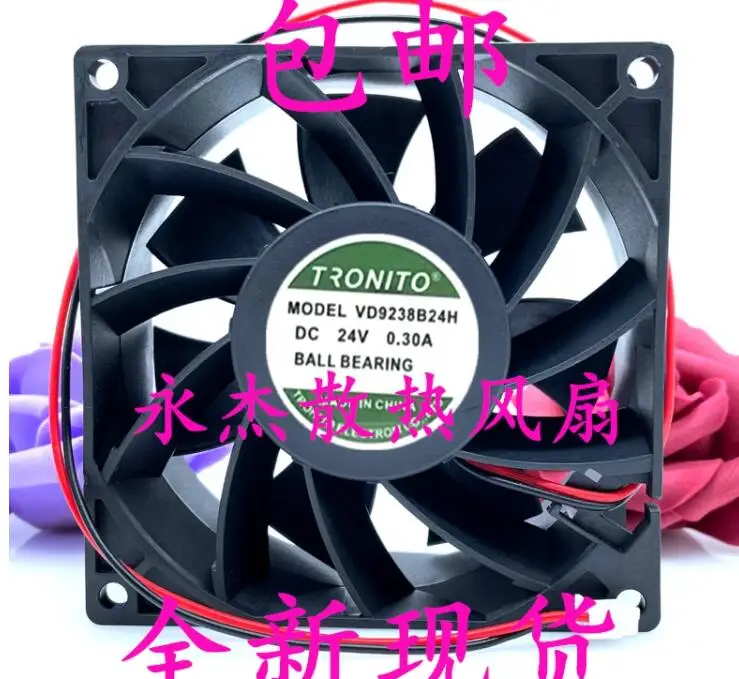 

Ltsf For VD9238B24H DC 24V 0.30A 90x90x38mm 2-Wire Server Cooling Fan 9cm