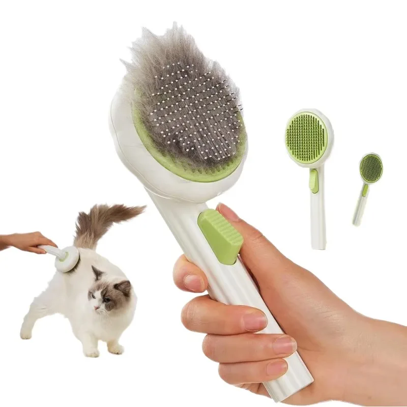 

Self-cleaning hair removal comb release button indoor cat and dog brush beauty set pet supplies pet cleaning bath