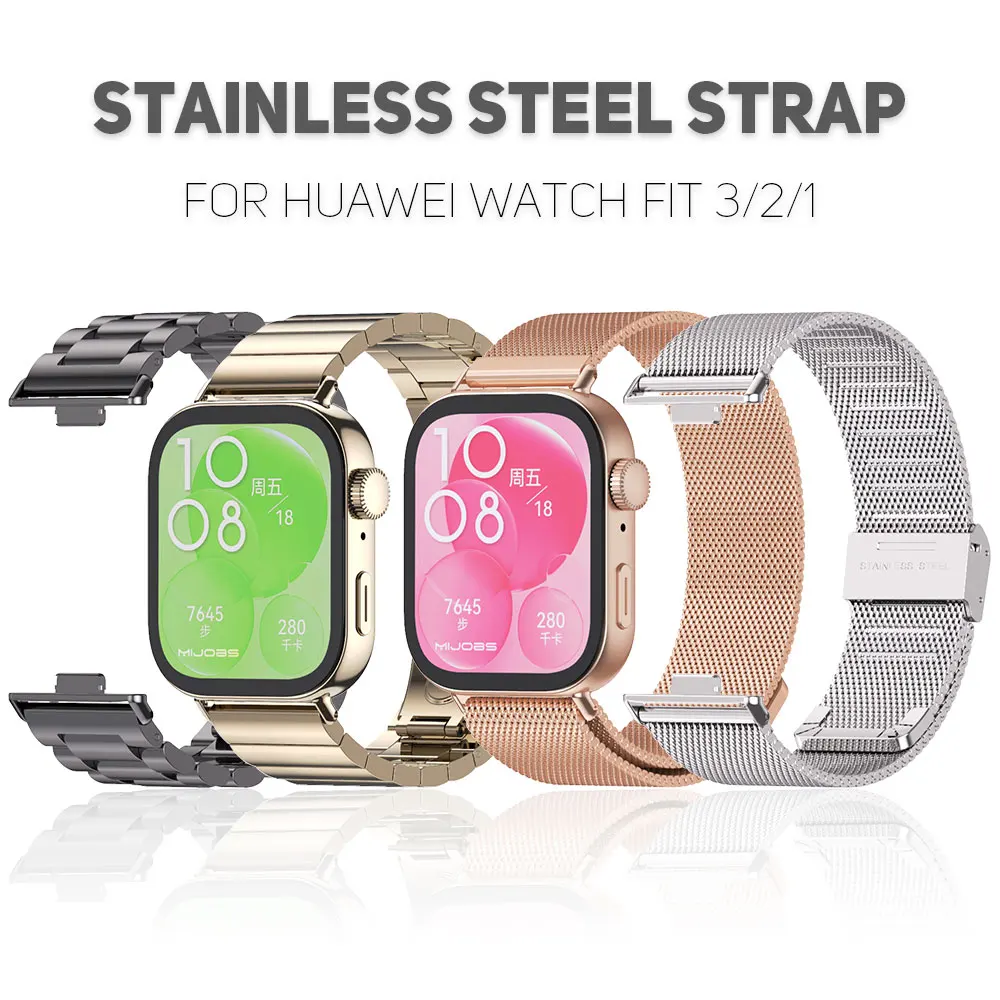 For Huawei Watch Fit 3 Strap Watchband Metal Wristband for Huawei Watch Fit 2 strap Huawei Watch Fit Smartwatch strap Accessory