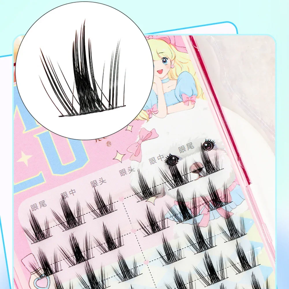12 costellazioni Fata Ciglia finte Diavolo Estensione ciglia individuale Ciglia a grappolo naturalmente incollate a caldo Strumenti per il trucco