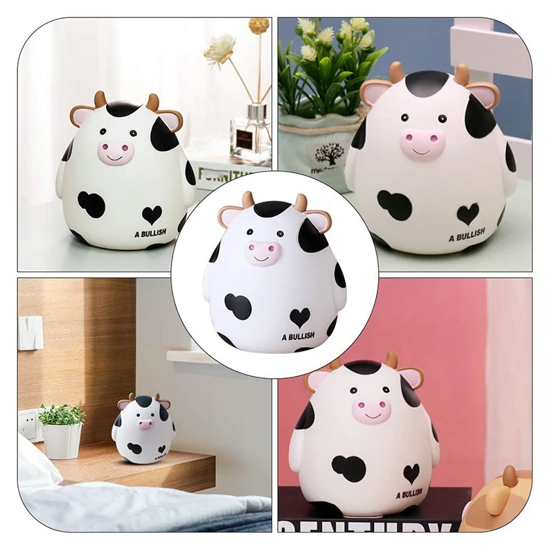 Piggy Bank,Cute Cow Money Bank For Boys And Girls,Children's Shatterproof Coin Bank,Best Birthday For Children