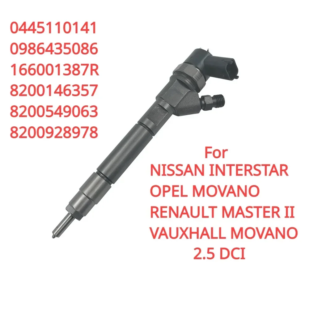 

0445110141 New Diesel Fuel Injector Nozzle 7701474813 8200146357 For Renault Master Vauxhall Movano Nissan Primastar 2.5D 2001-