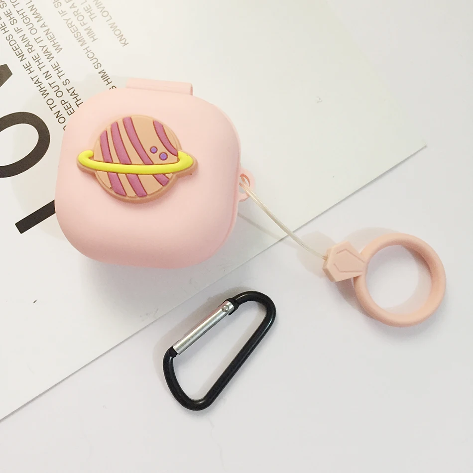 لسامسونج غالاكسي براعم لايف/براعم برو حالات الكرتون الفضاء سلسلة سماعات غطاء غالاكسي براعم 2 لينة مكافحة سقوط حامي غطاء