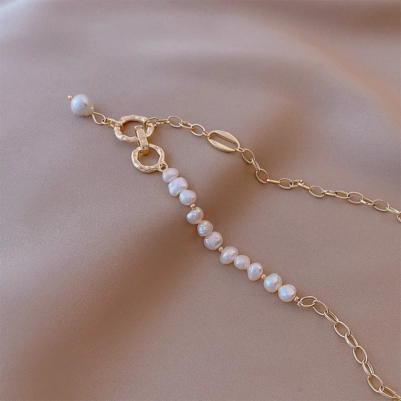 100% Natural Baroque Freshwater Pearl Fashion 14K Gold Filled Female Necklace Bridal Wedding Ceremony Propose Jewellery