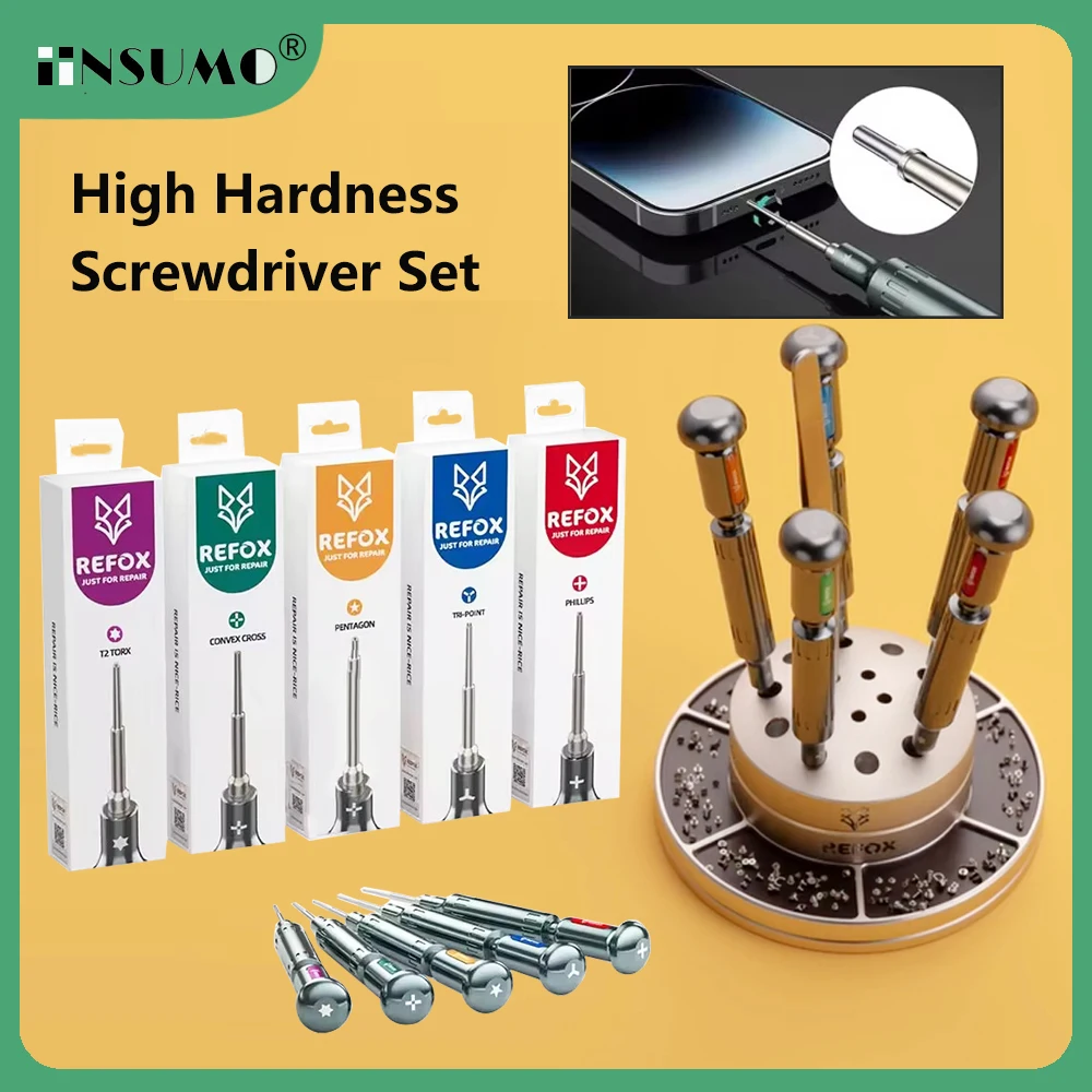 REFOX RS3 3D RS2 2D Screwdriver Set High Hardness Disassembly Repair Tool Kit for Mobile Phone Macbook LCD Screen Separation
