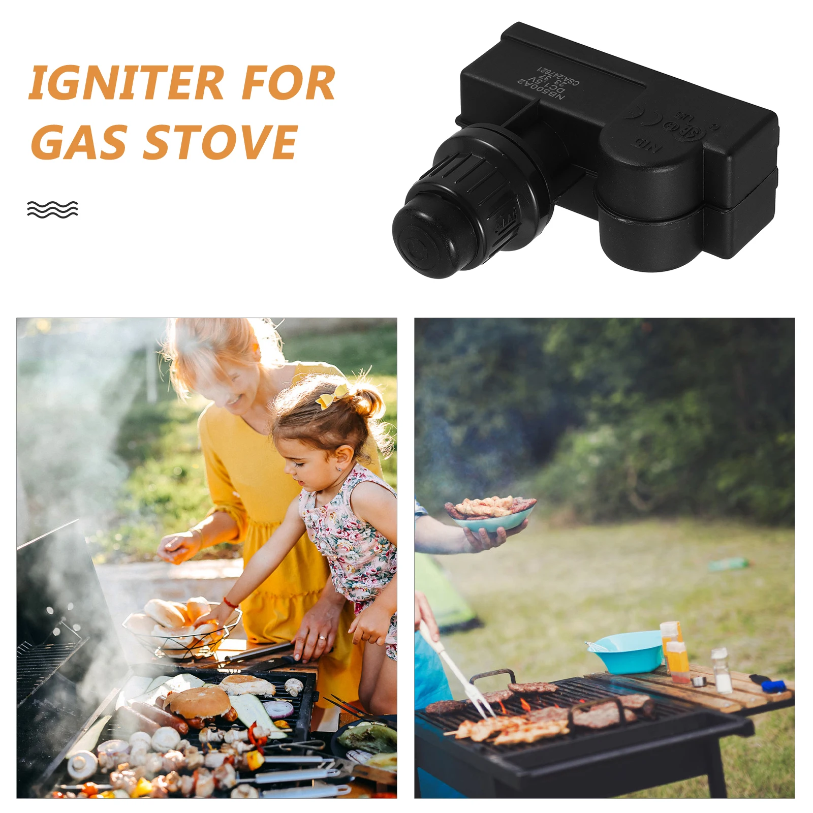 

2-Outlet Button Spark Generator Electric Grill Ignition Button Direct Current Pulse Igniter Barbecue Grill Starter