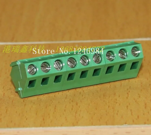 [SA]DECA Taiwan Progressive Alliance straight pin spacing 5.08 9 green terminal blocks MB322-508M9--20pcs/lot